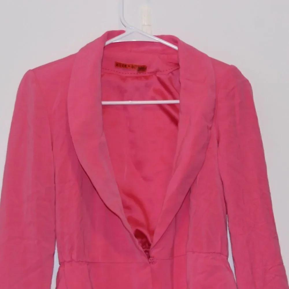Alice + Olivia Pink Neon Blazer Women Size XS